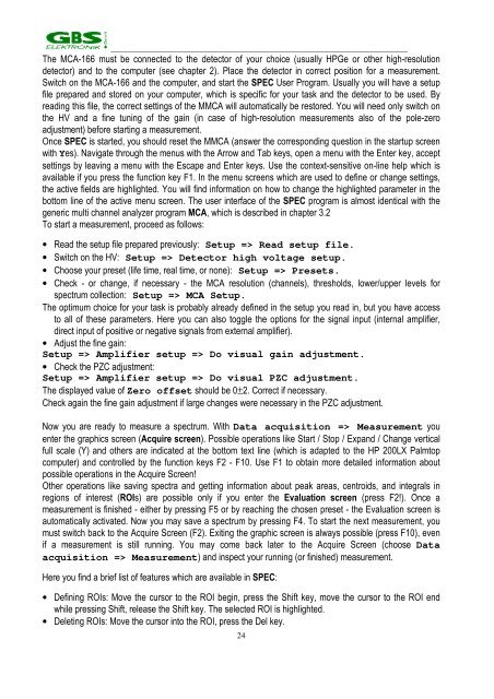 Mini MCA-166 User's Manual - GBS Elektronik GmbH