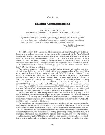 Chapter 14 - Satellite Communications - Air Force Link