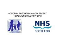 SCOTTISH PAEDIATRIC & ADOLESCENT DIABETES DIRECTORY 2012