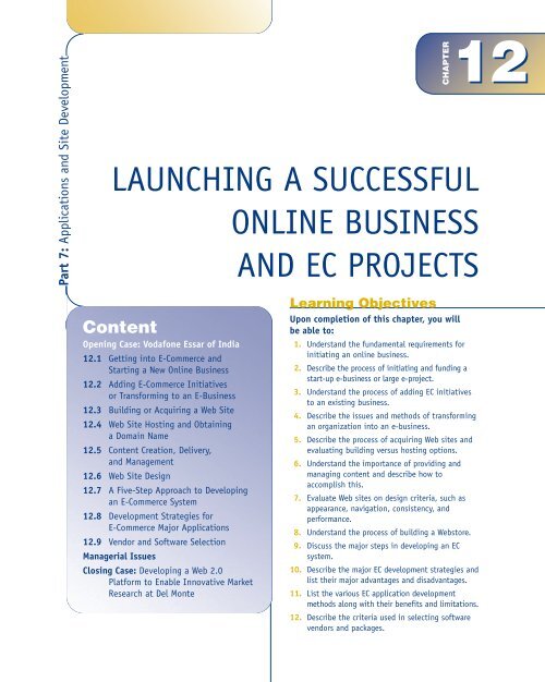 launching a successful online business and ec projects - Prentice Hall