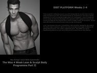 DIET PLATFORM Weeks 1-4 The Waz 4 Week Lean & Sculpt Body Programme Part II