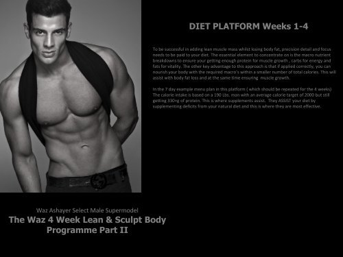 Partially Lean Body DIET PLATFORM Weeks 1-4 The Waz 4 Week Lean & Sculpt Body Programme Part II