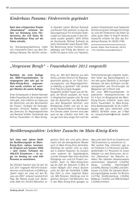 NEUBERG aktuell, Ausgabe 12/2011 - Gemeinde Neuberg