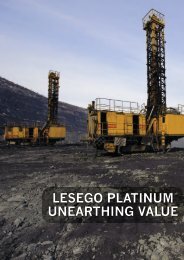 LESEGO PLATINUM UNEARTHING VALUE