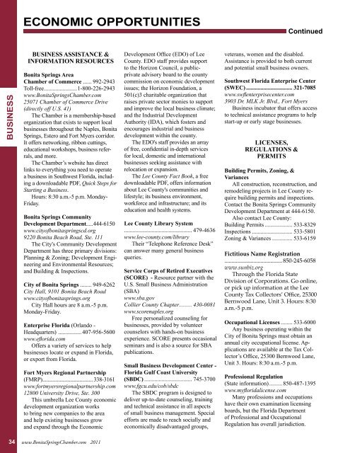 Visitors Guide & Professional Directory - Bonita Springs Chamber of ...