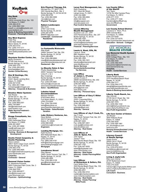 Visitors Guide & Professional Directory - Bonita Springs Chamber of ...