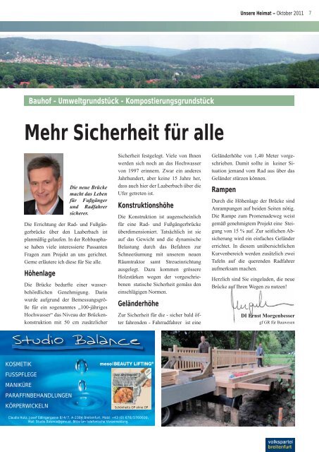 Sicherheit für alle Bauhof - Umweltgrundstück - VP Breitenfurt
