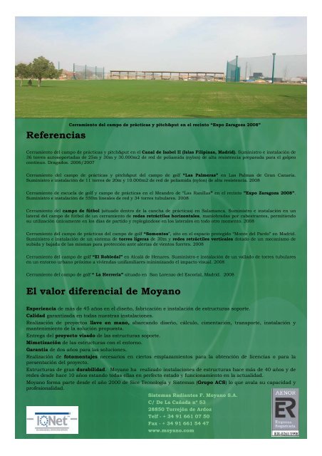 Cerramientos para Campos de Golf