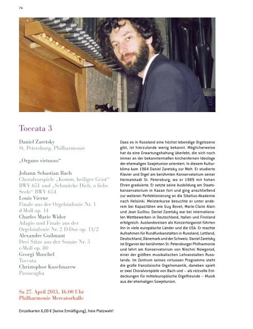 play! Das Jahresmagazin der Duisburger Philharmoniker 2012/2013