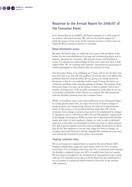 FSA Annual Report 2006/07 - Better Regulation Ltd