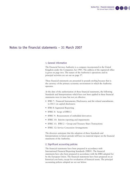 FSA Annual Report 2006/07 - Better Regulation Ltd