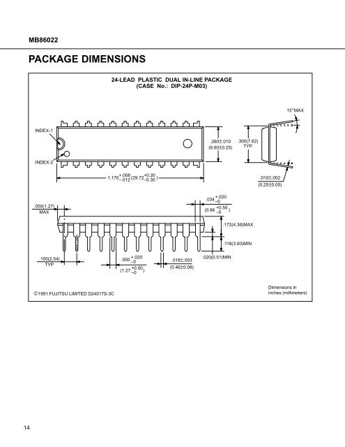 8 BIT 4-CHANNEL D/A CONVERTER MB86022