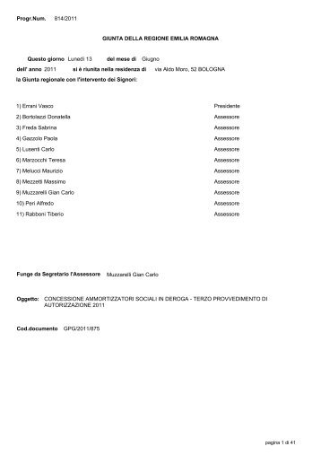 Delibera di GR n. 814 del 13/06 - ER Formazione e lavoro - Regione ...
