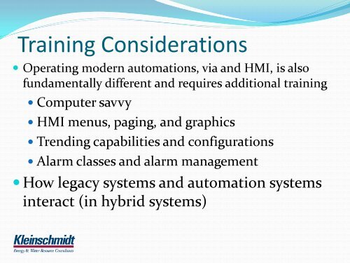 Training Considerations