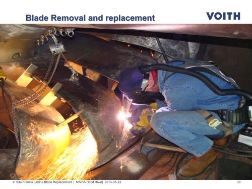 In Situ Francis Turbine Blade Replacement due to Gross Cavitation