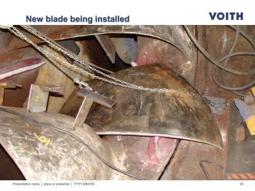 In Situ Francis Turbine Blade Replacement due to Gross Cavitation