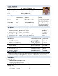 Osnovne informacije: Dr Nada D. Å trbac, red. prof ... - ww.tf.bor.ac.rs