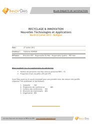 RECYCLAGE & INNOVATION Nouvelles Technologies et Applications