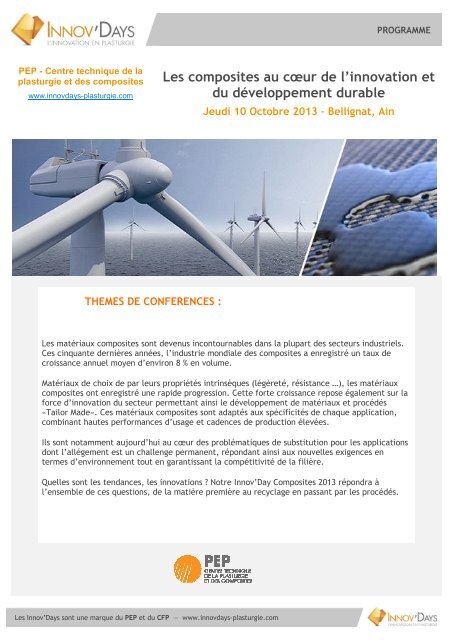 Les composites au cœur de l’innovation et du développement durable