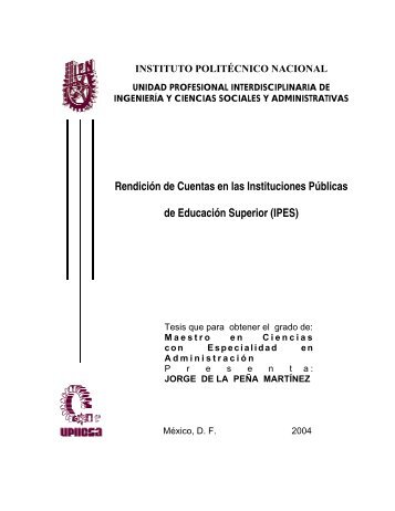 RENDICION DE CUENTAS - Instituto PolitÃ©cnico Nacional