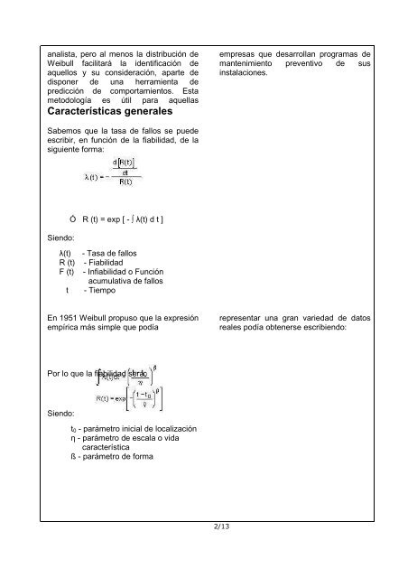 Carta de Probabilidad de Weibull