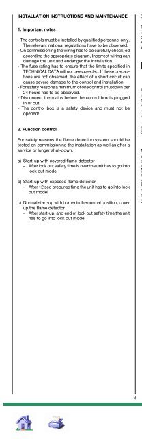 SATRONIC - Control boxes for oil burners