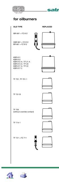 SATRONIC - Control boxes for oil burners