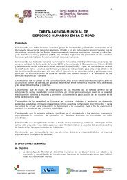 CARTA-AGENDA MUNDIAL DE DERECHOS HUMANOS EN LA CIUDAD