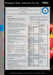 Emergency Stops - Instructions For Use