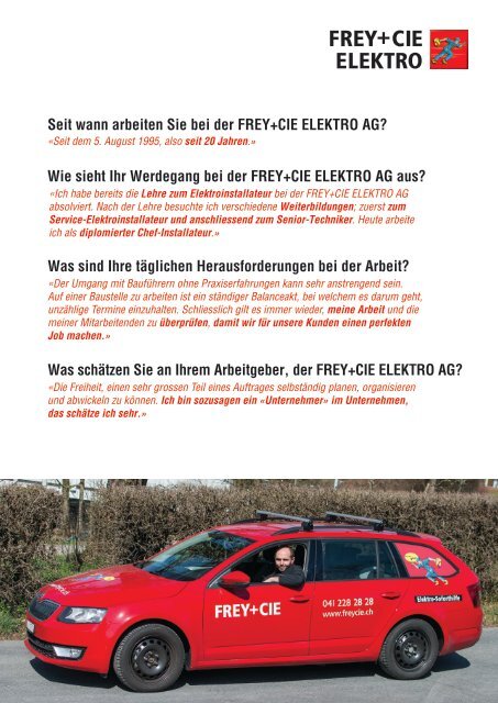 Broschüre der Frey+Cie Elektro AG