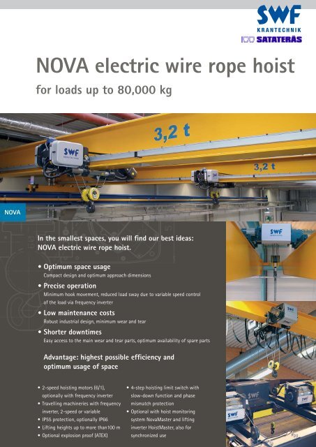 NOVA electric wire rope hoist