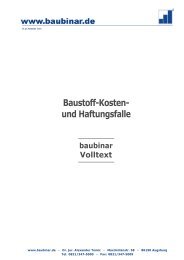 Baustoff-Kosten- und Haftungsfalle