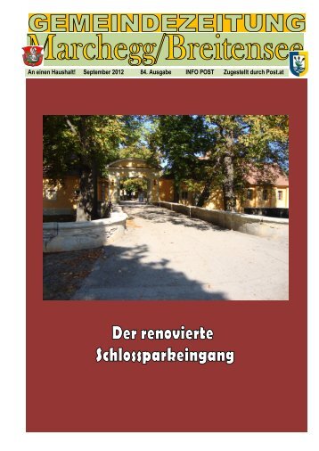 Gemeindezeitung September 2012 - Stadtgemeinde Marchegg