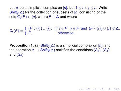 Generic Initial Ideals Lecture 5