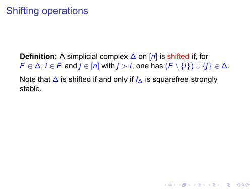 Generic Initial Ideals Lecture 5