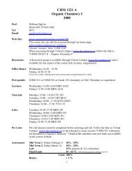 CHM 1321 A Organic Chemistry I 2008