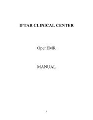 IPTAR CLINICAL CENTER OpenEMR MANUAL