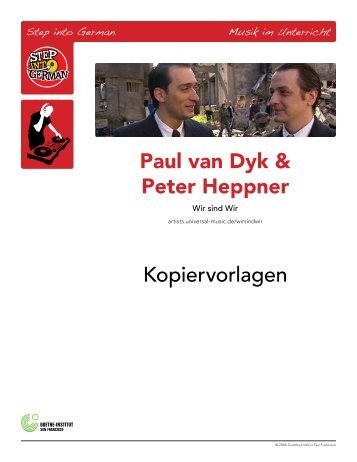 Paul van Dyk & Peter Heppner Kopiervorlagen