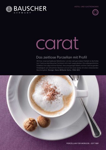 Prospekt - Bauscher Porzellan, Form Carat - Badorf