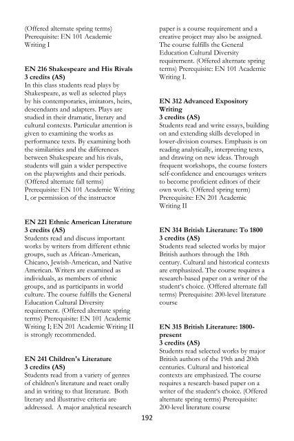 Cazenovia College 2012-2013 Academic Catalog