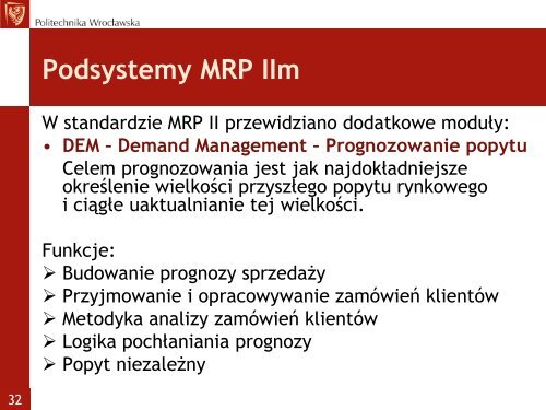 KOMPUTEROWE WSPOMAGANIE ZARZĄDZANIA