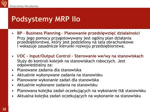 KOMPUTEROWE WSPOMAGANIE ZARZĄDZANIA