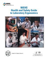 NIEHS Health and Safety Guide to Laboratory Ergonomics