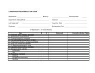 Laboratory Self Inspection Form - Environmental Health And Safety