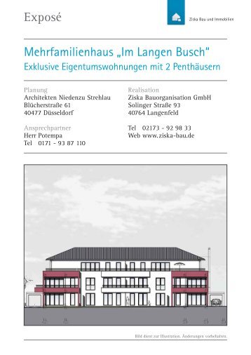 Kurzexposé - Ziska Bau und Immobilien Langenfeld