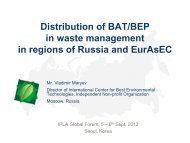 Distribution of BAT/BEP in waste management in - UNCRD