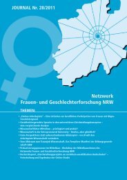 und Geschlechterforschung NRW JOURNAL Nr. 28/2011