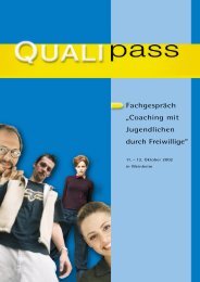 Coaching mit Jugendlichen durch Freiwillige - Qualipass