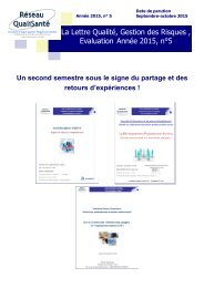 La Lettre Qualité Gestion des Risques  Evaluation Année 2015 n°5