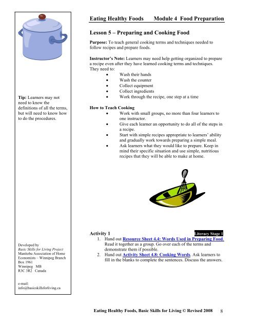 Food Preparation, Methods, Importance & Examples - Video & Lesson  Transcript